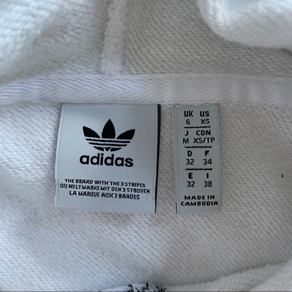 Adidas white cropped hoodie - Picture 7 of 7
